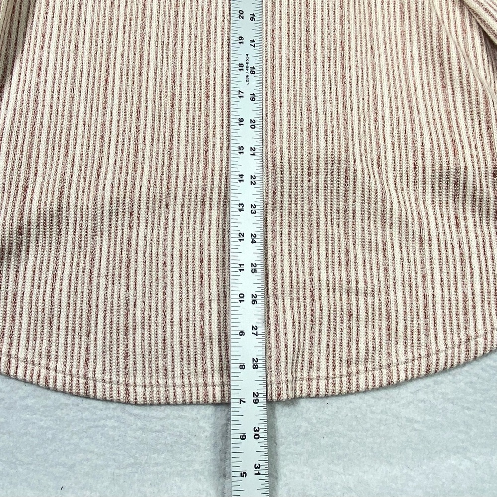 Grace + Karma Rib Top Women's 3X Rust Cream Striped V Neck Short Sleeve NWT - Picture 10 of 10